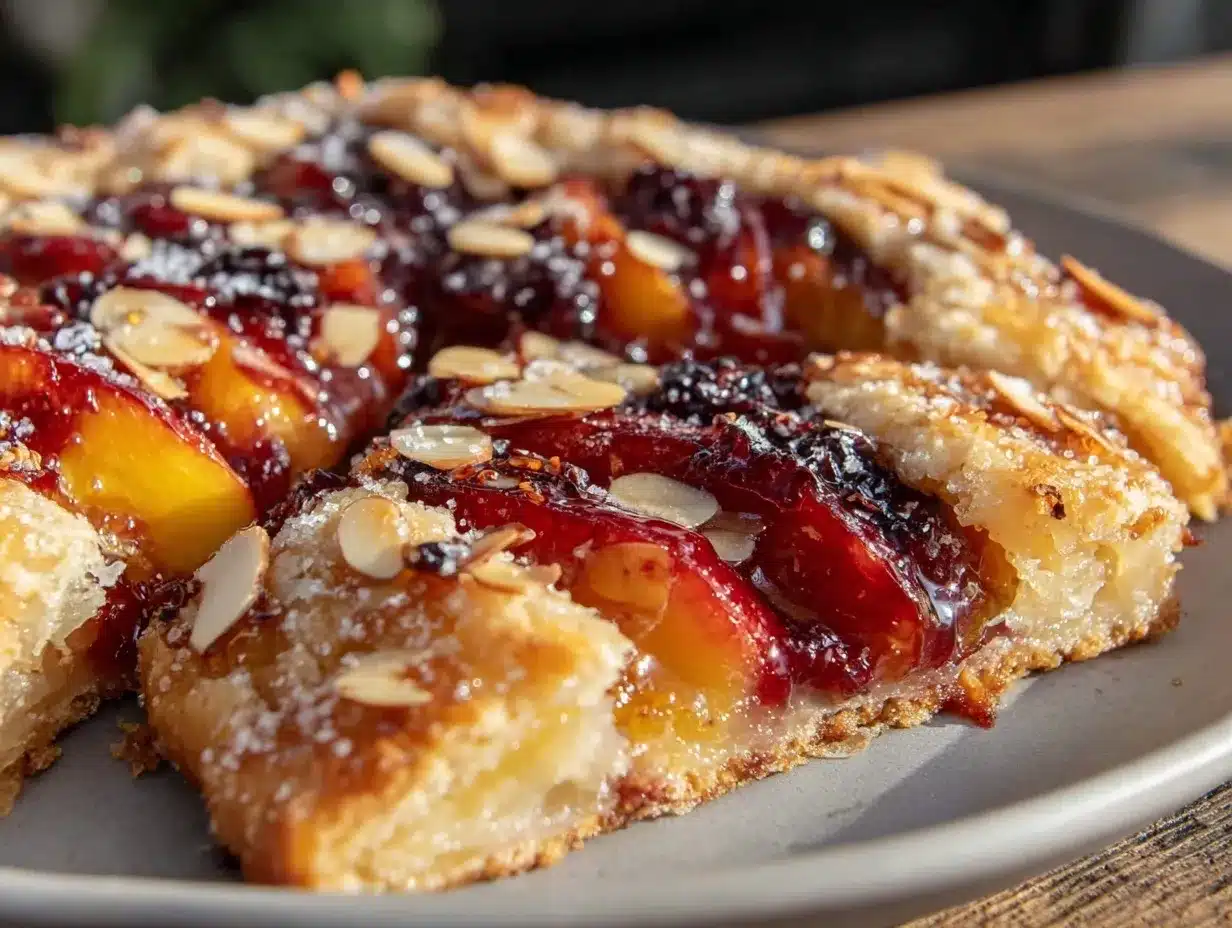 rustic nectarine blueberry galette preparation steps