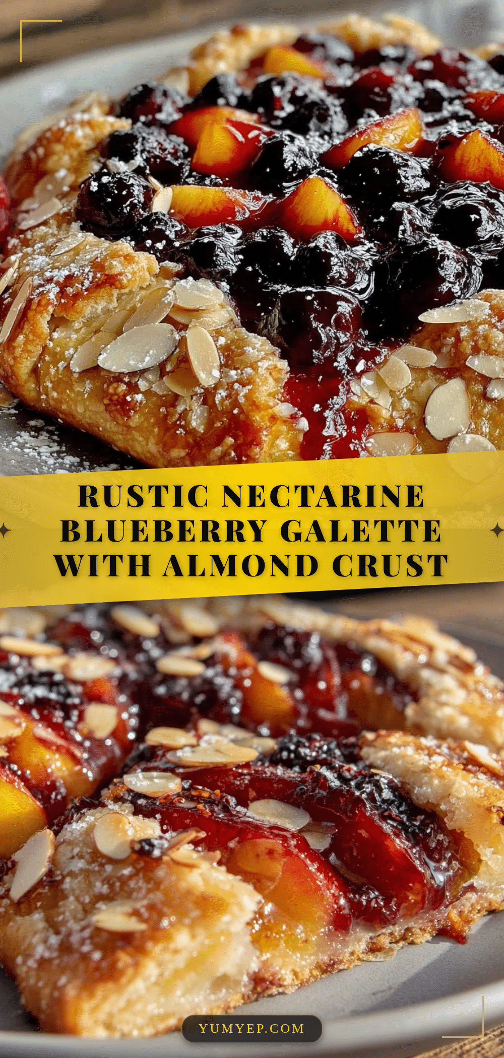 rustic nectarine blueberry galette recipe