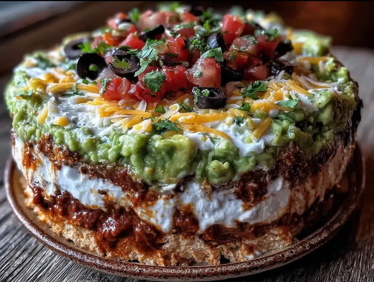 seven-layer taco dip preparation steps