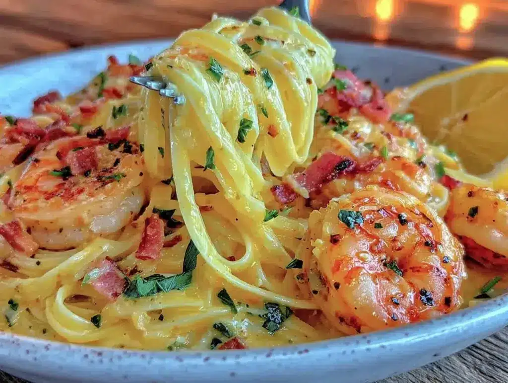 shrimp scampi pasta - featured image