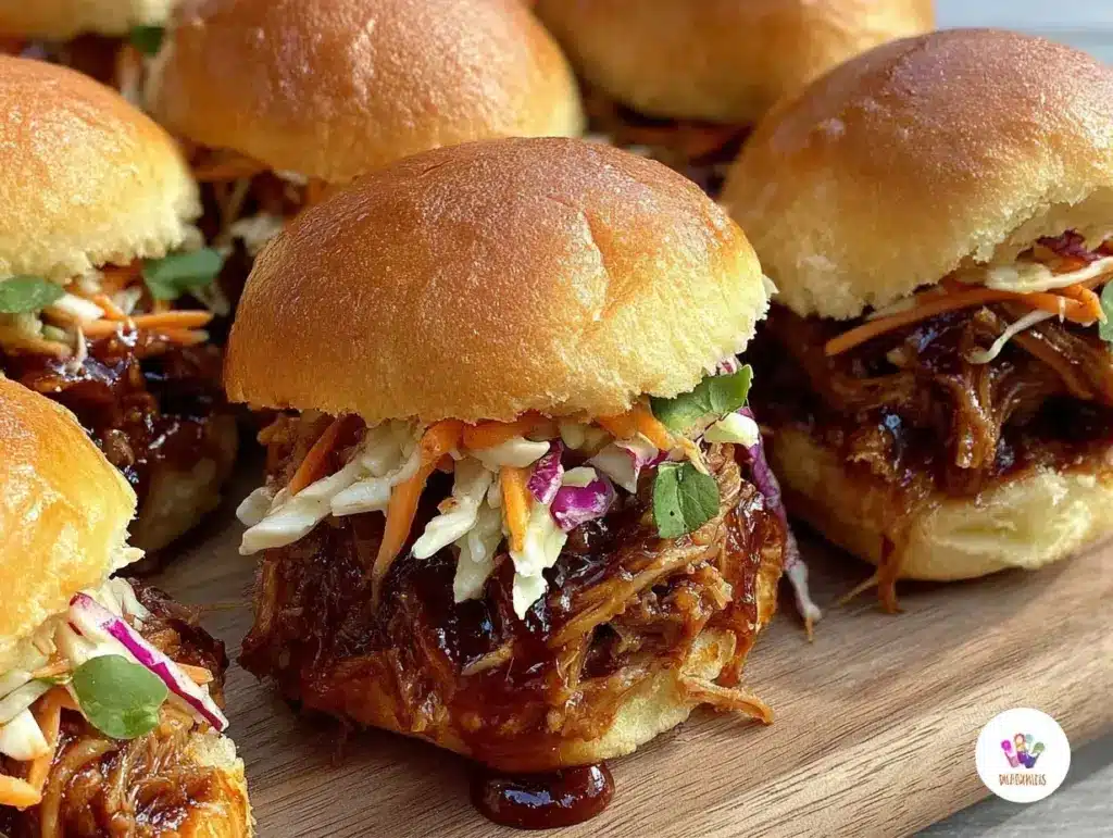 slow cooker bbq pulled pork sliders - featured image
