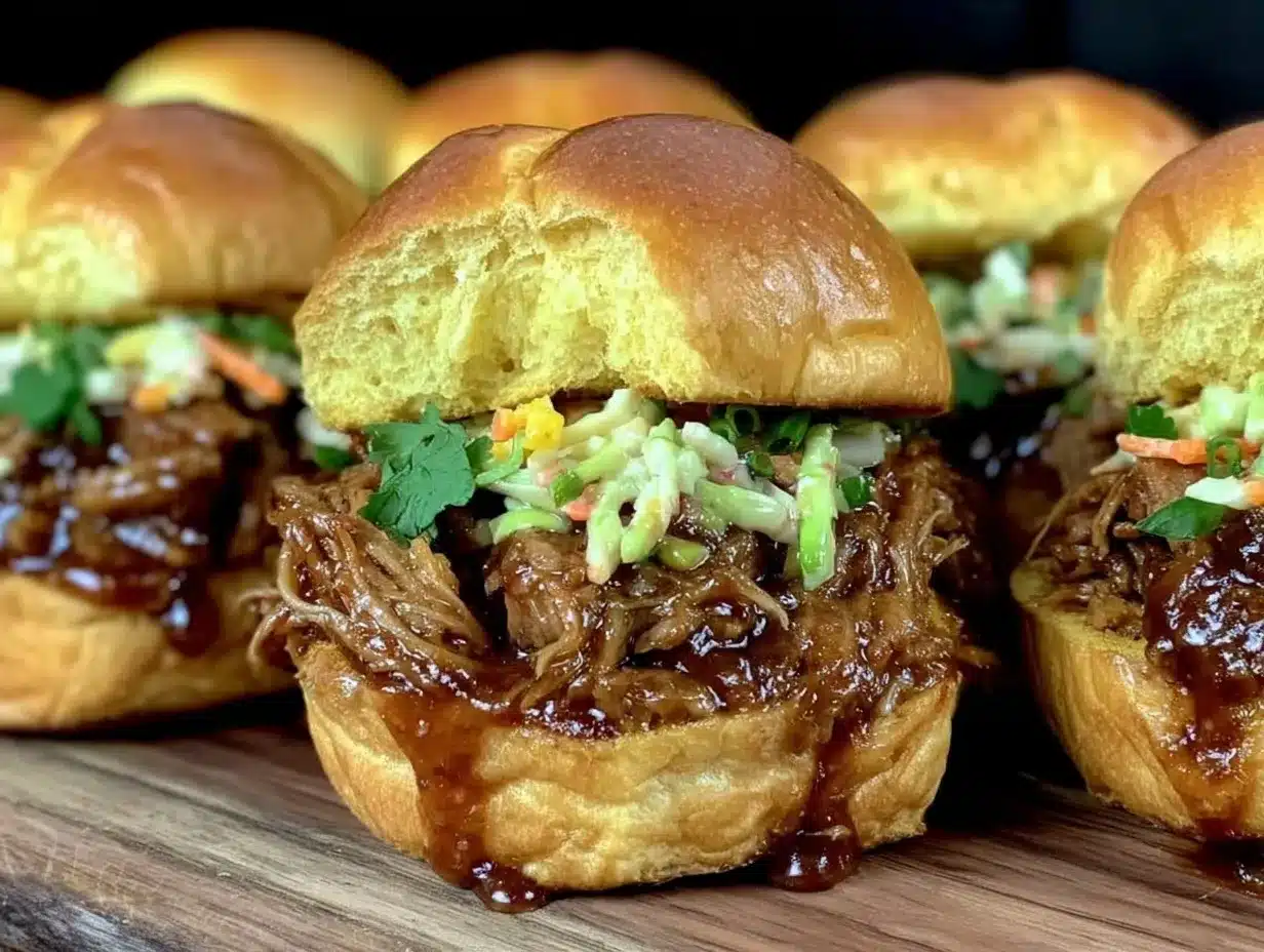 slow cooker bbq pulled pork sliders preparation steps