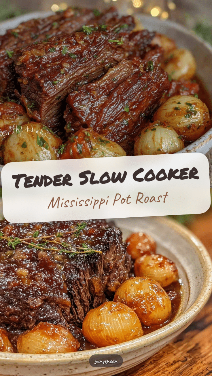 slow cooker Mississippi pot roast recipe