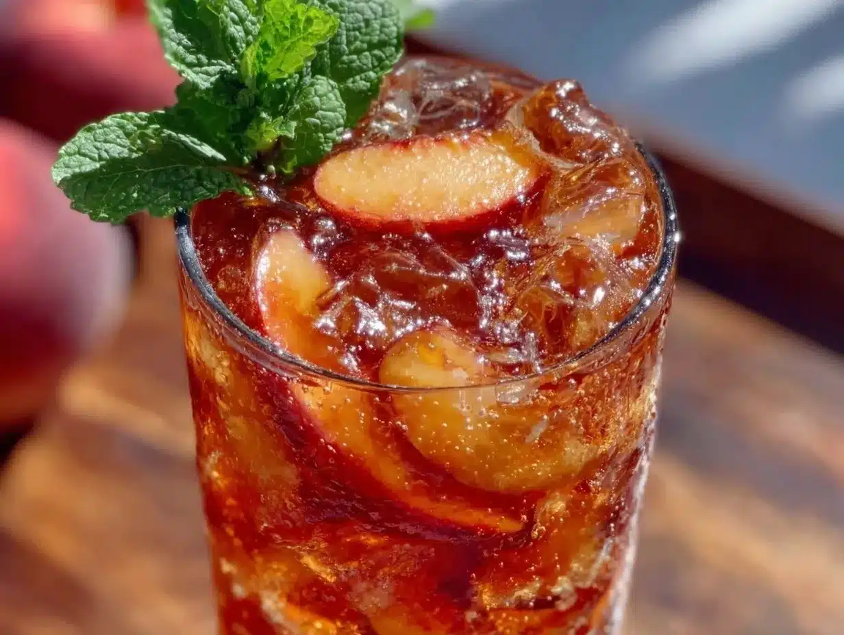 southern peach iced tea preparation steps