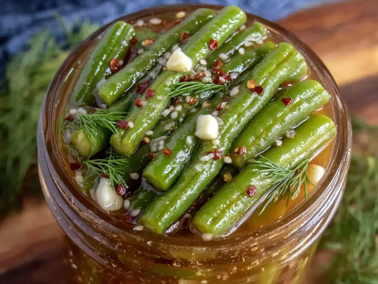 spicy garlic dilly beans preparation steps