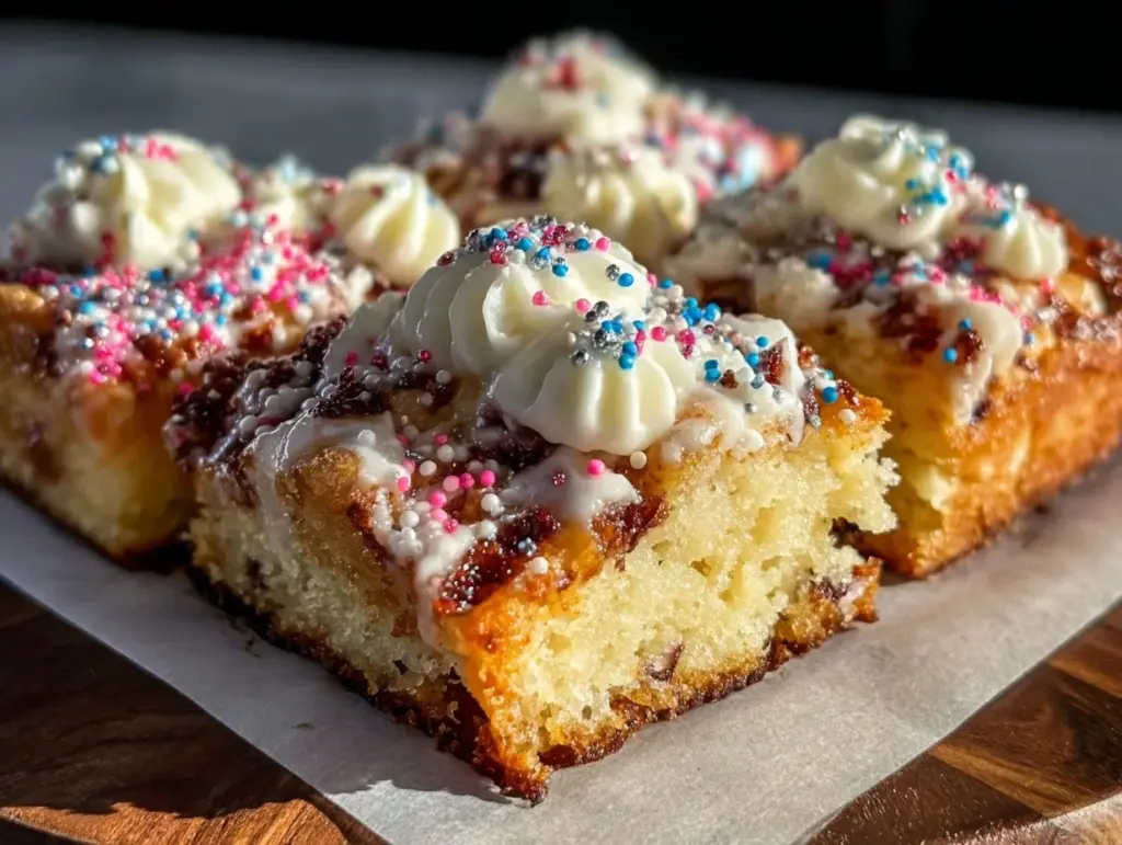 star-spangled sugar cookie bars - featured image