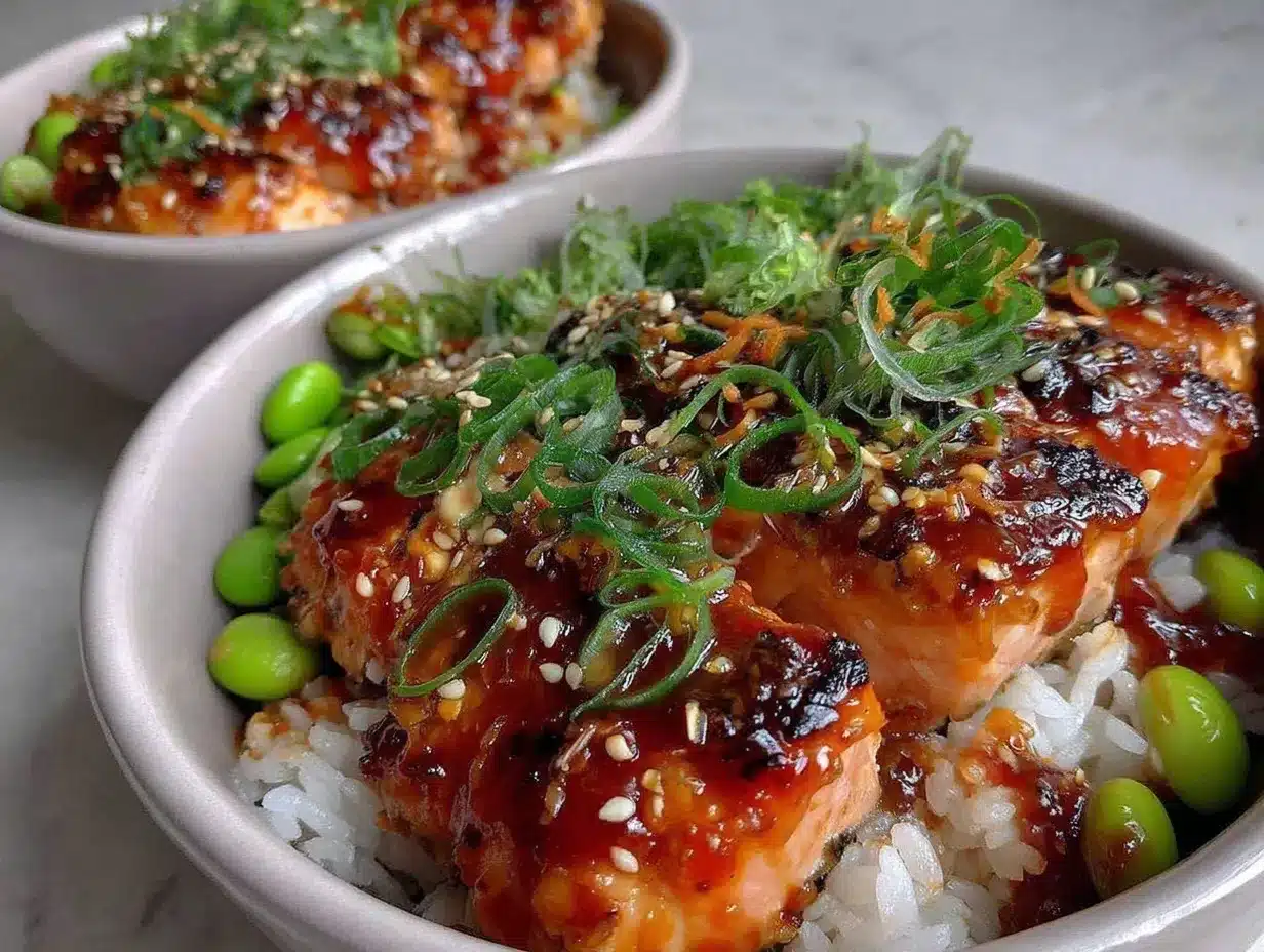 teriyaki salmon bowls preparation steps