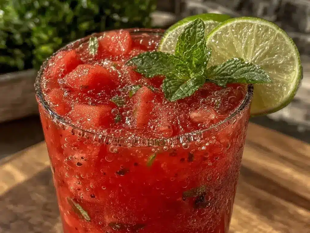 watermelon mint mojito mocktail - featured image