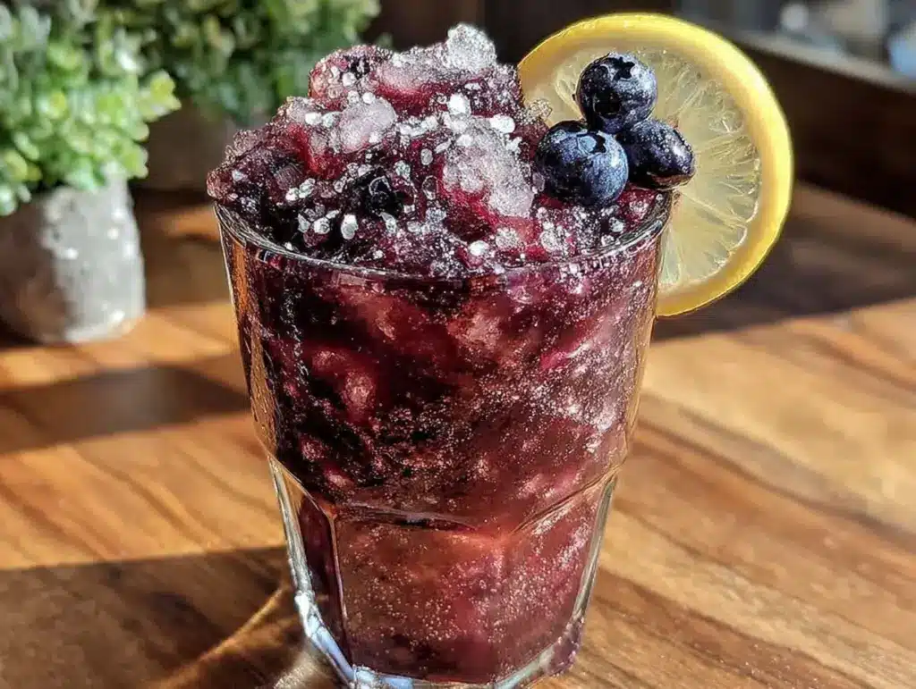 blueberry lemonade slushie - featured image