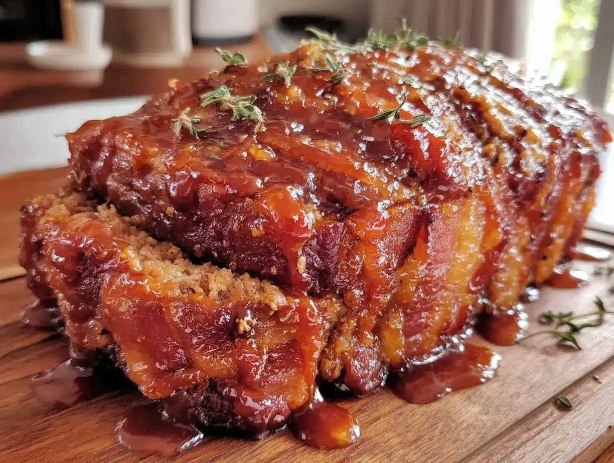 brown sugar bacon-wrapped meatloaf preparation steps