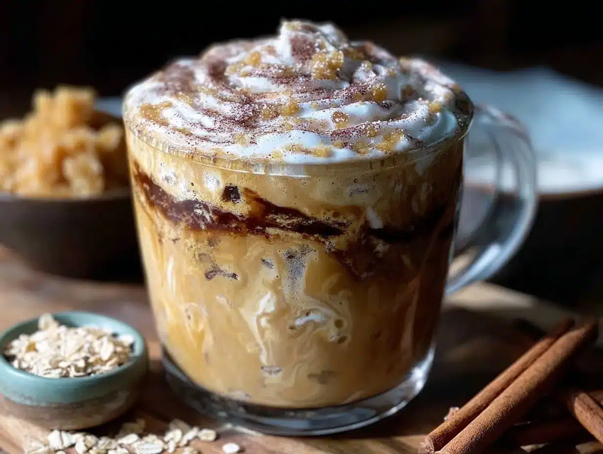 brown sugar cinnamon oat milk latte preparation steps