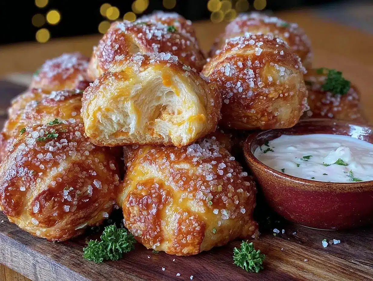 buffalo chicken stuffed pretzel bites preparation steps
