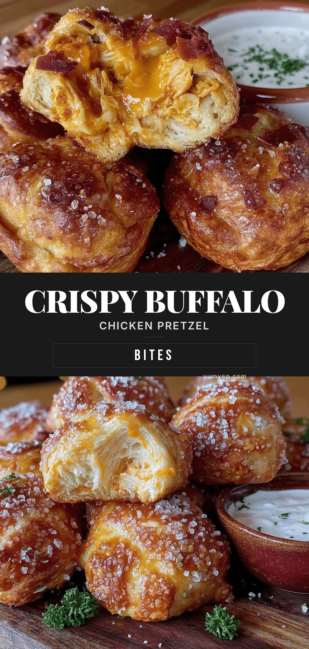 buffalo chicken stuffed pretzel bites recipe