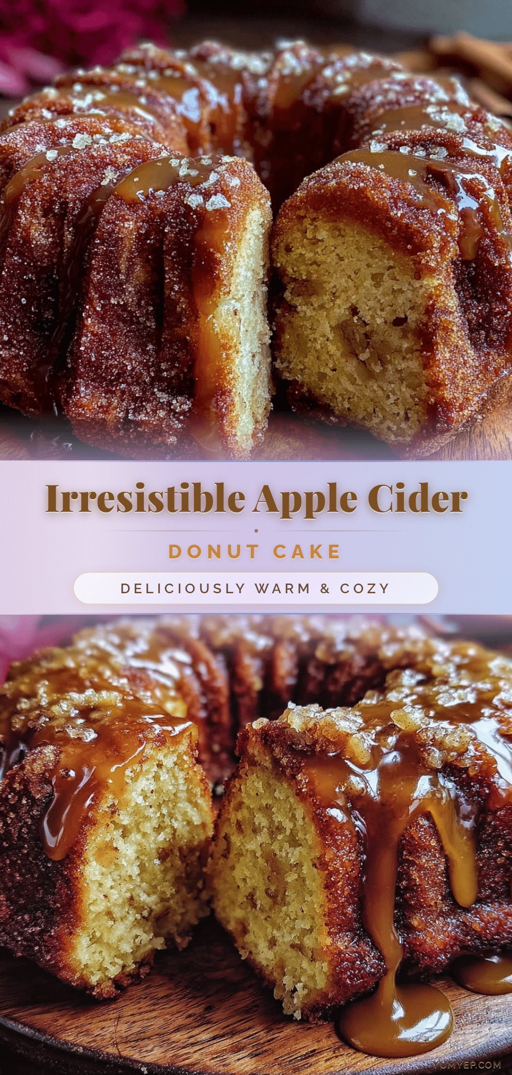 cozy apple cider donut cake recipe