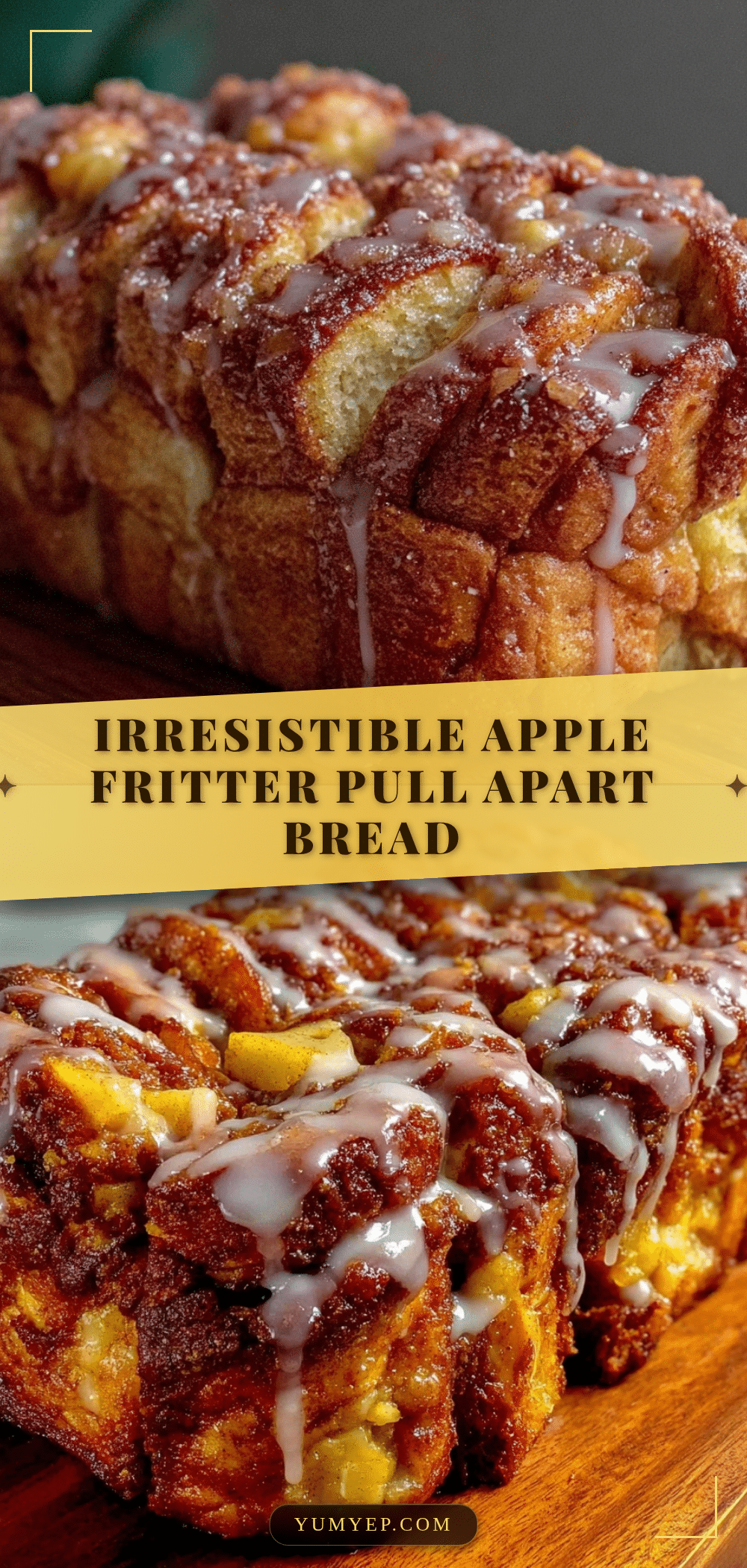 cozy apple fritter pull-apart bread recipe