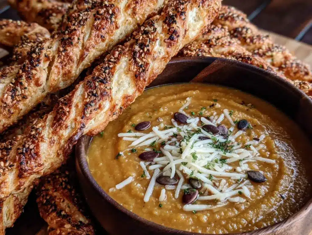 cozy pumpkin cauldron soup - featured image