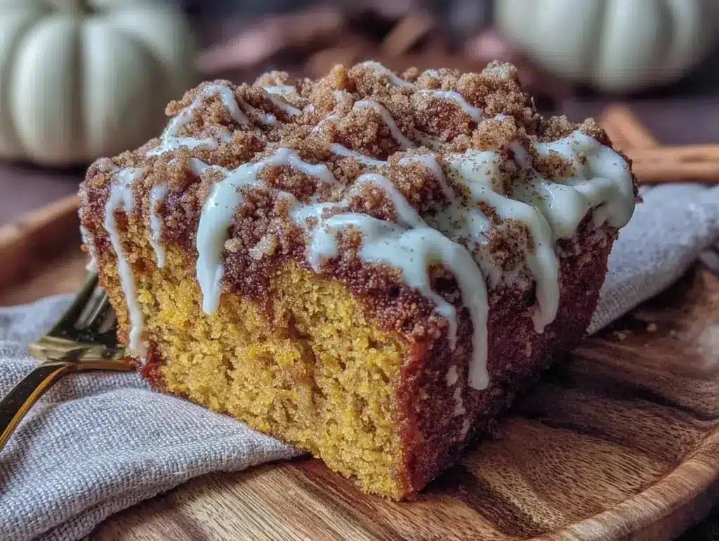 cozy pumpkin coffee cake - featured image