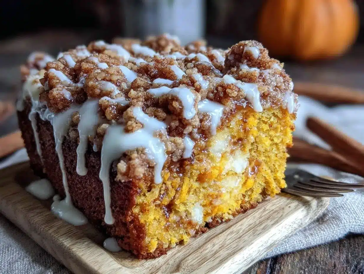 cozy pumpkin coffee cake preparation steps