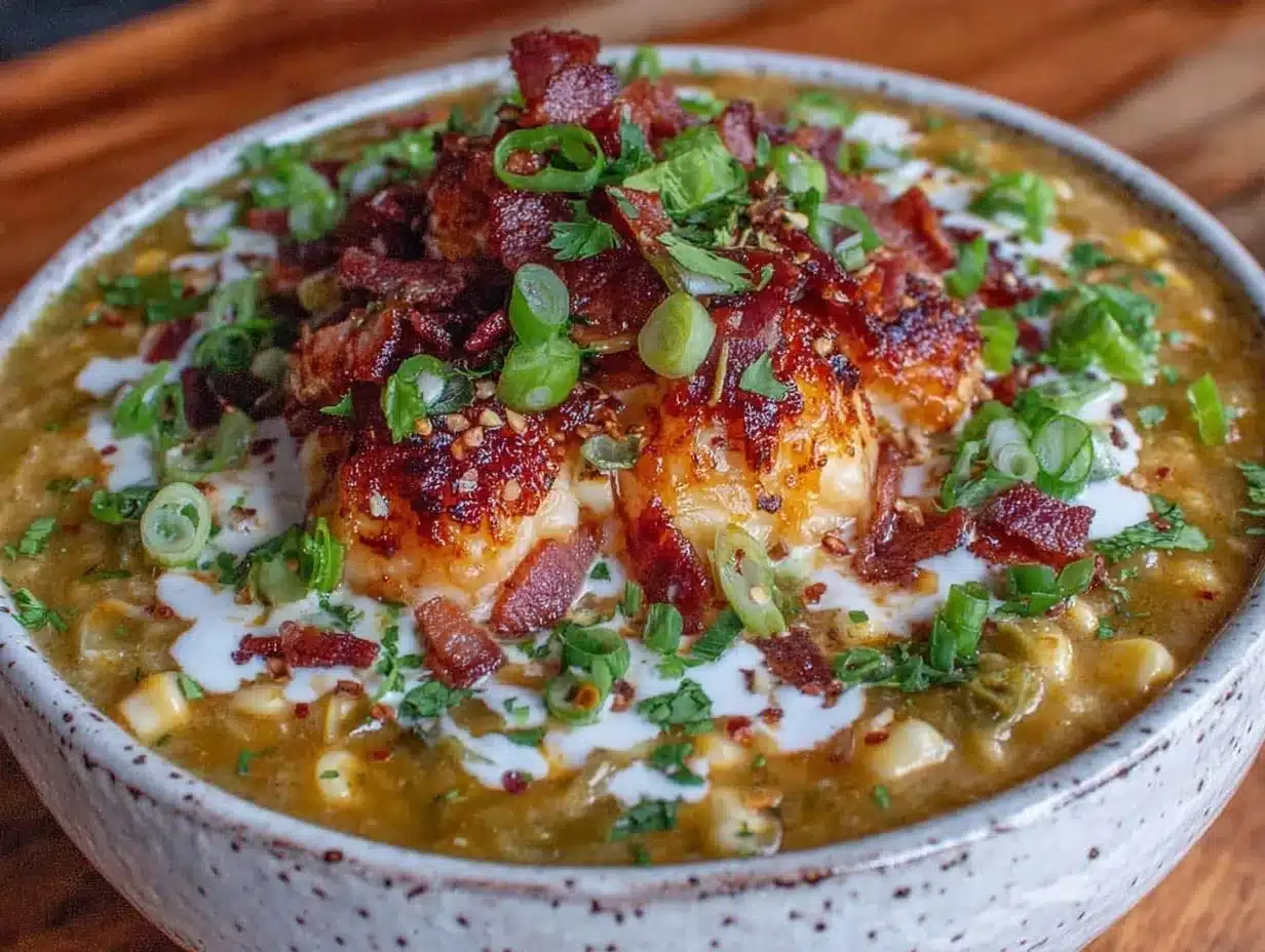 creamy roasted hatch green chile corn chowder preparation steps