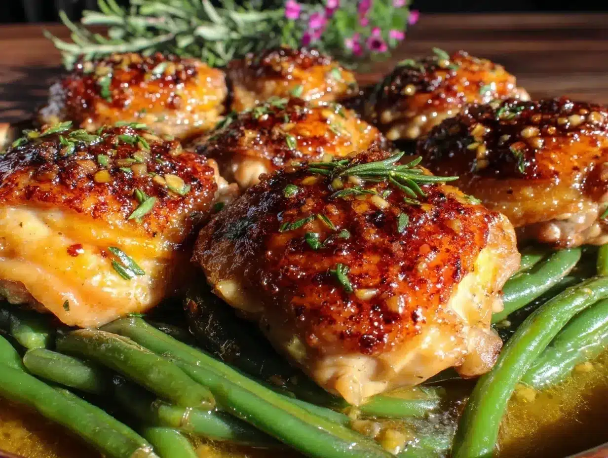 crispy garlic butter chicken thighs preparation steps