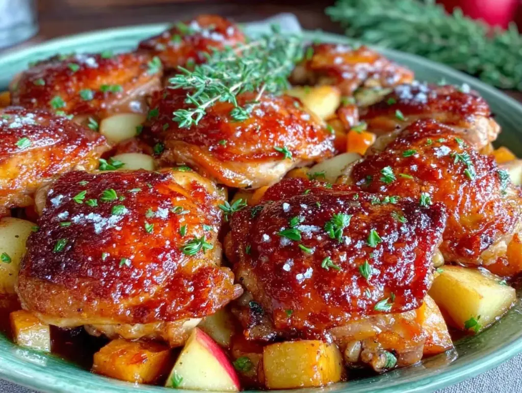 crispy one-pan roasted chicken thighs - featured image