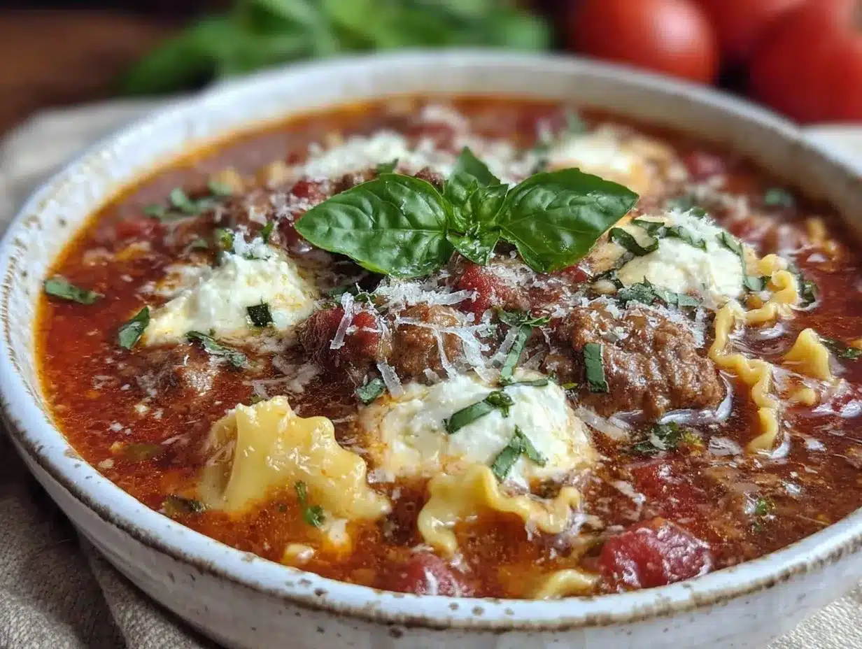 crockpot lasagna soup preparation steps