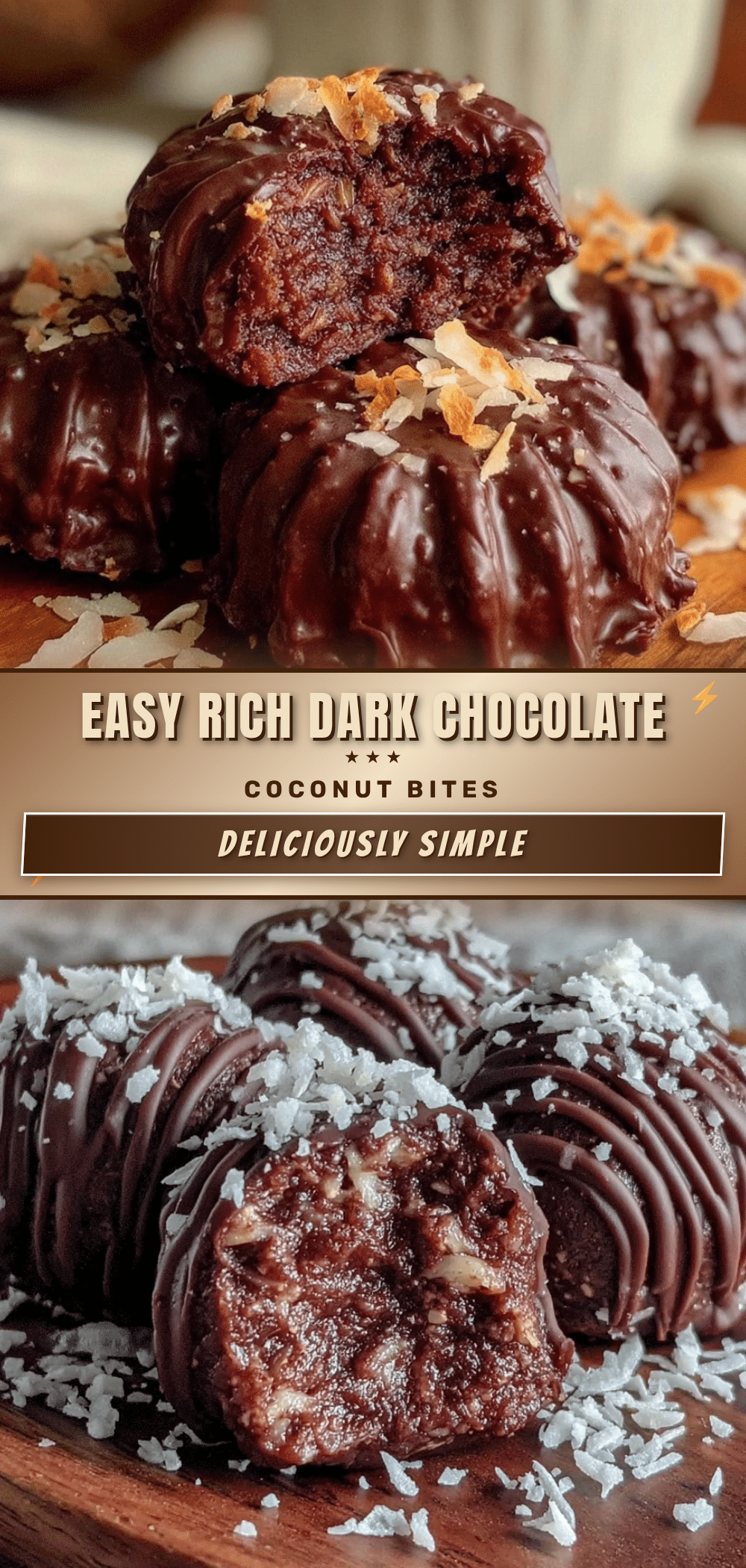 dark chocolate coconut protein bites recipe