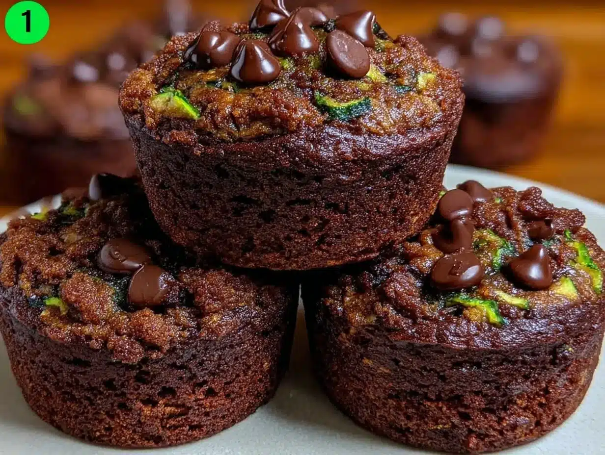 double chocolate zucchini bread muffins preparation steps