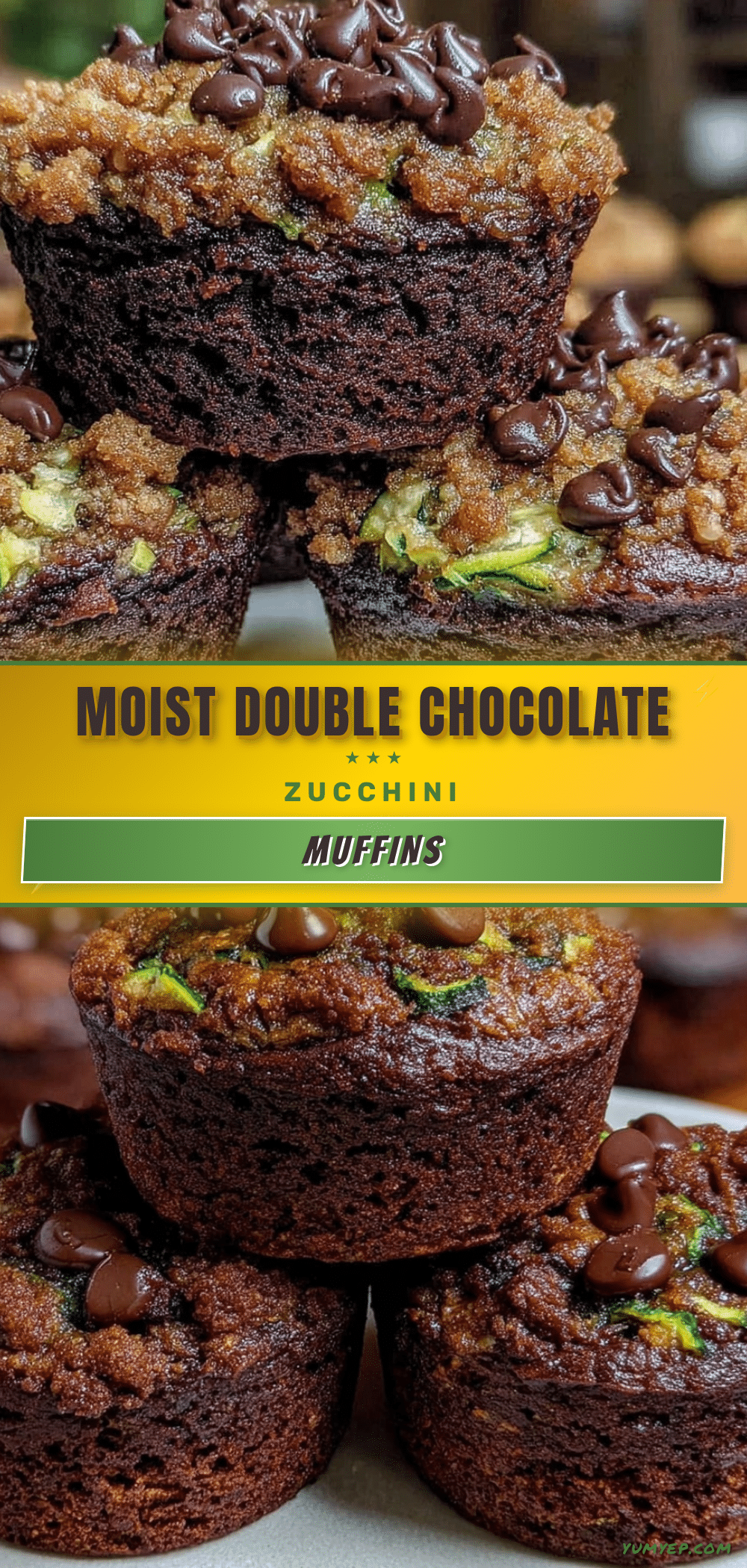 double chocolate zucchini bread muffins recipe