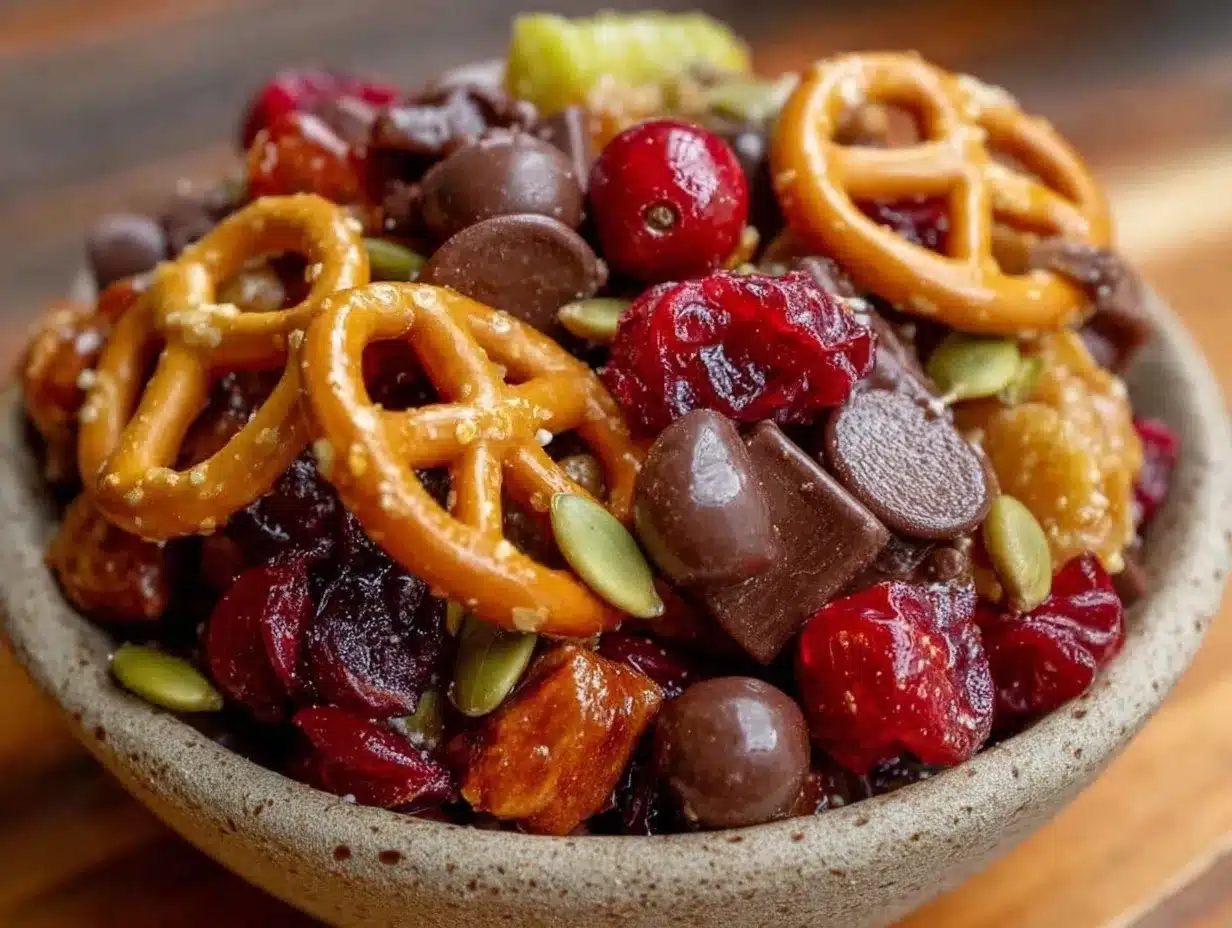 easy 5-ingredient homemade lunchbox trail mix preparation steps