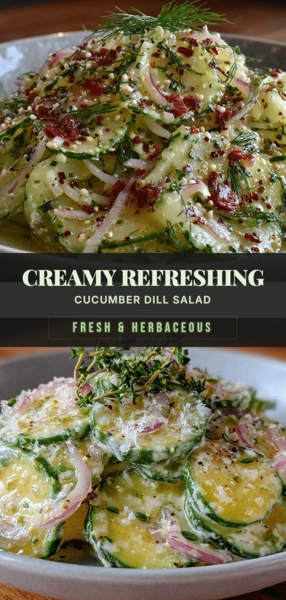 fresh creamy cucumber dill salad recipe