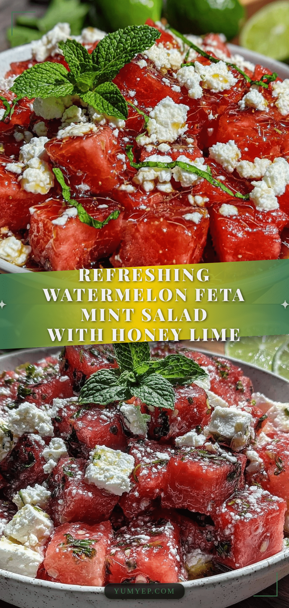 fresh watermelon feta mint salad recipe
