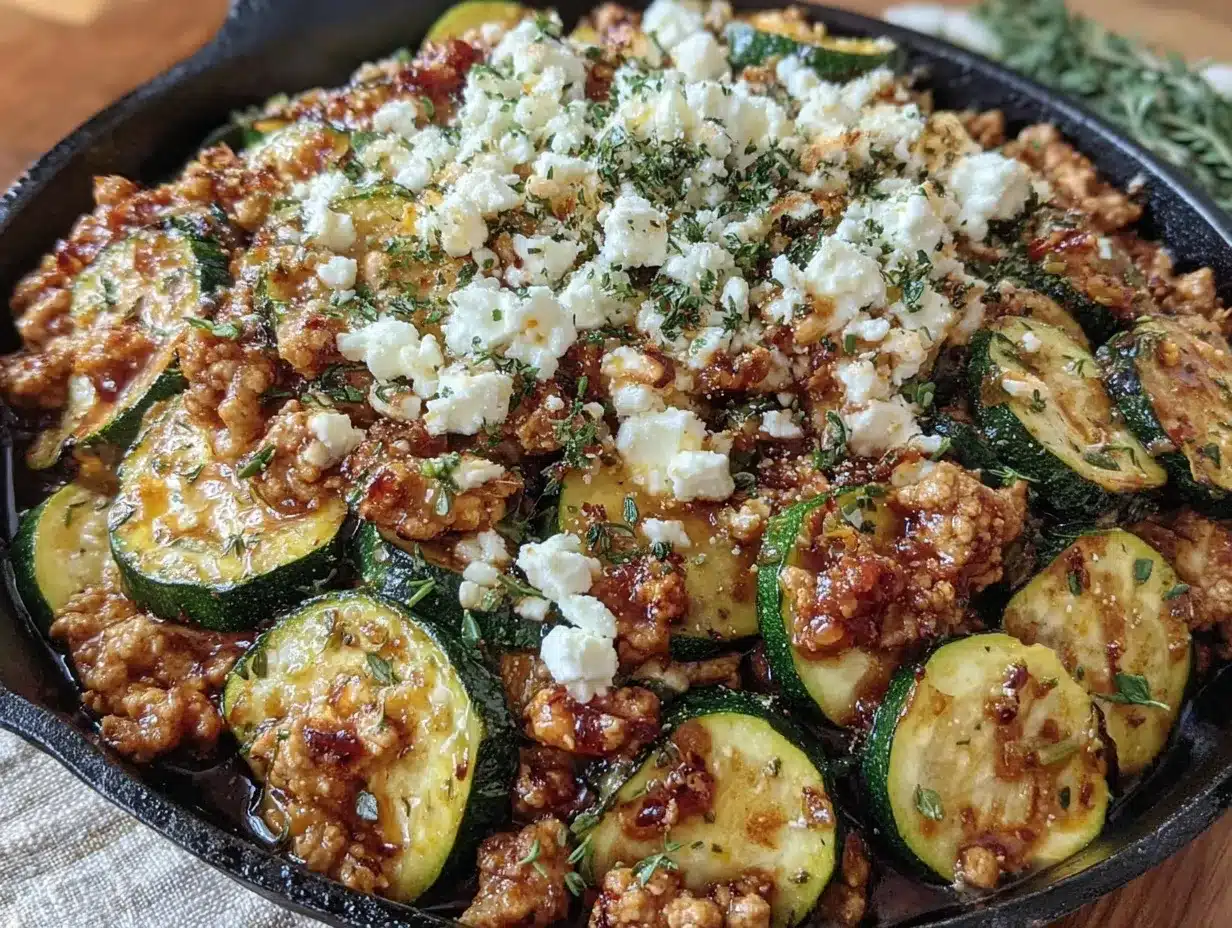 ground turkey and zucchini skillet preparation steps