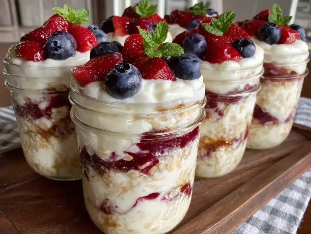 healthy high-protein overnight oats - featured image