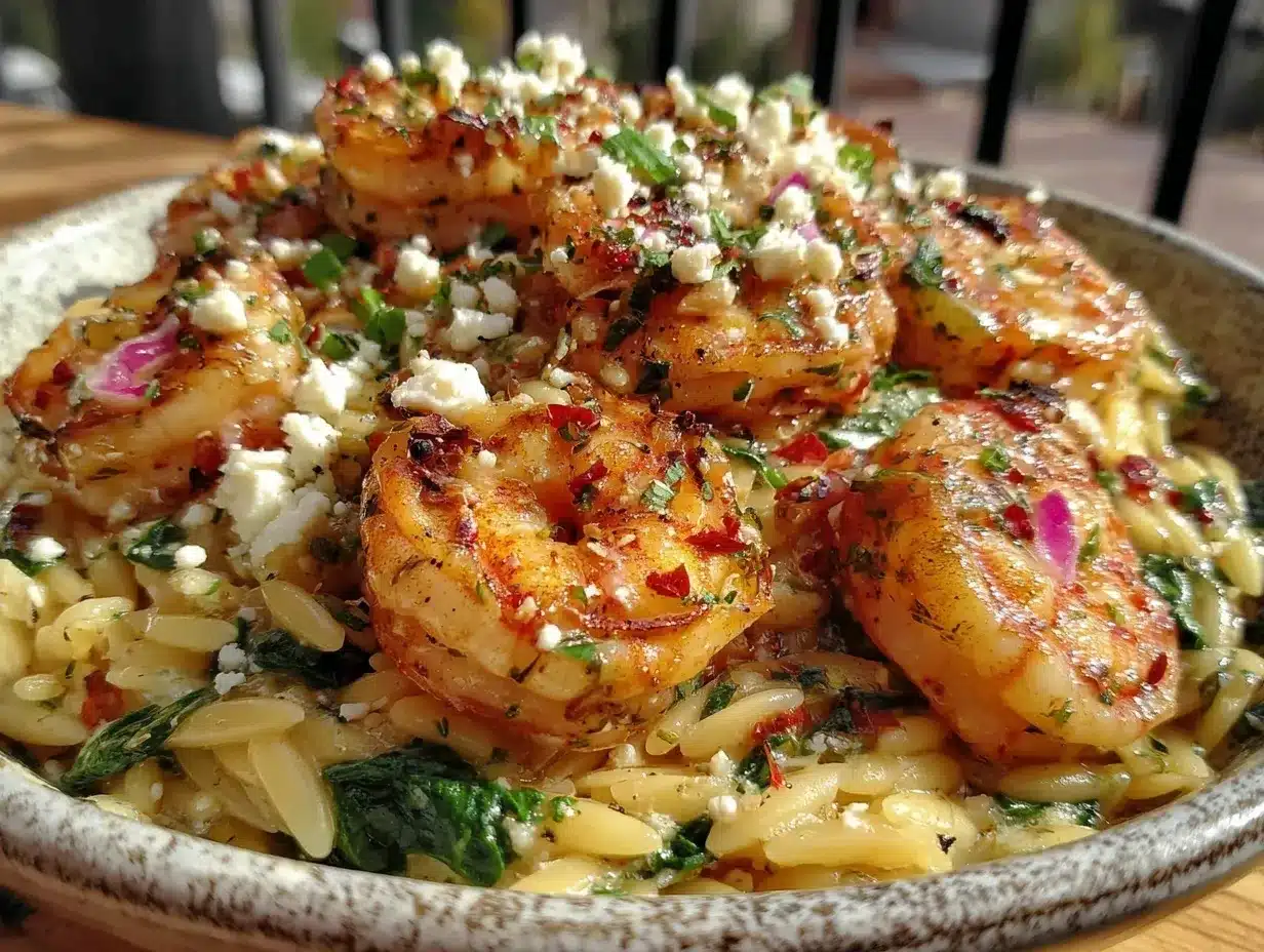 lemon garlic shrimp orzo preparation steps