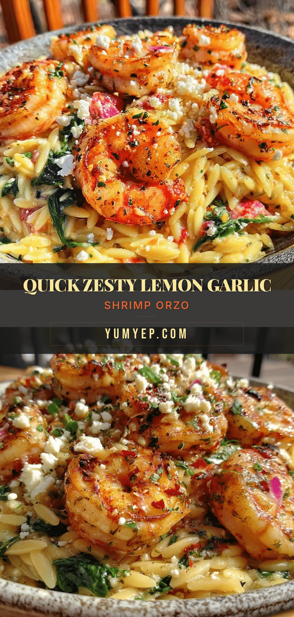 lemon garlic shrimp orzo recipe