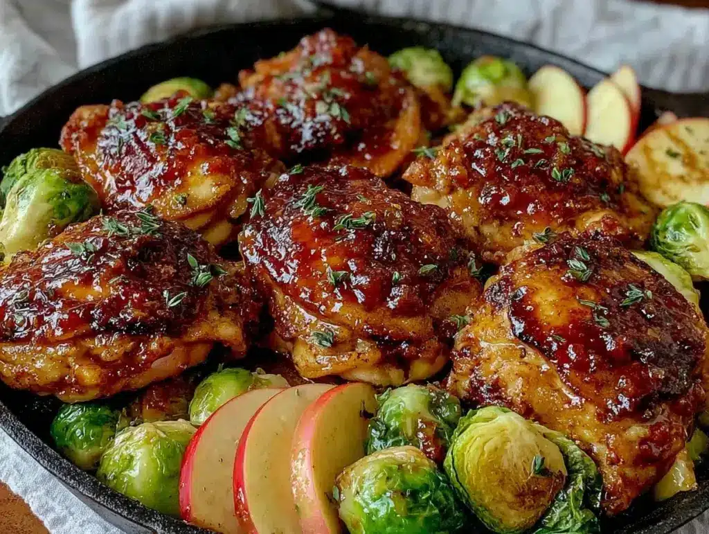 maple dijon chicken thighs - featured image