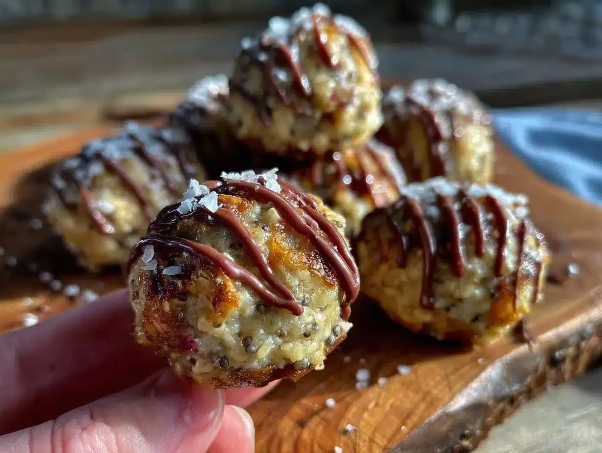no-bake peanut butter chocolate oat energy balls preparation steps