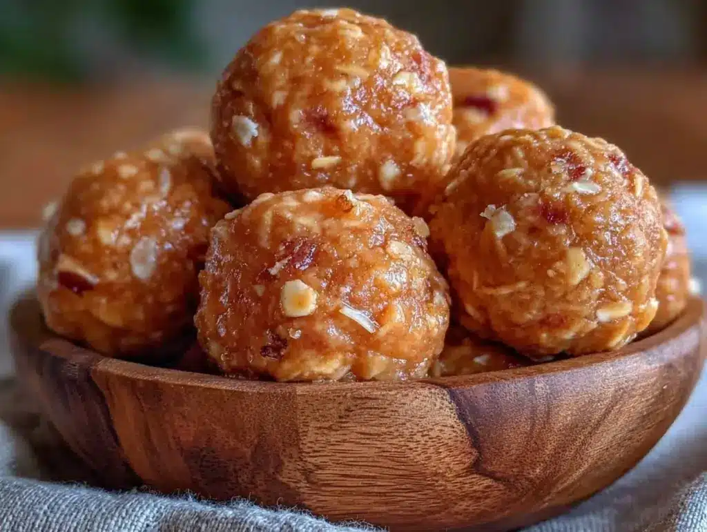 no bake peanut butter protein balls - featured image