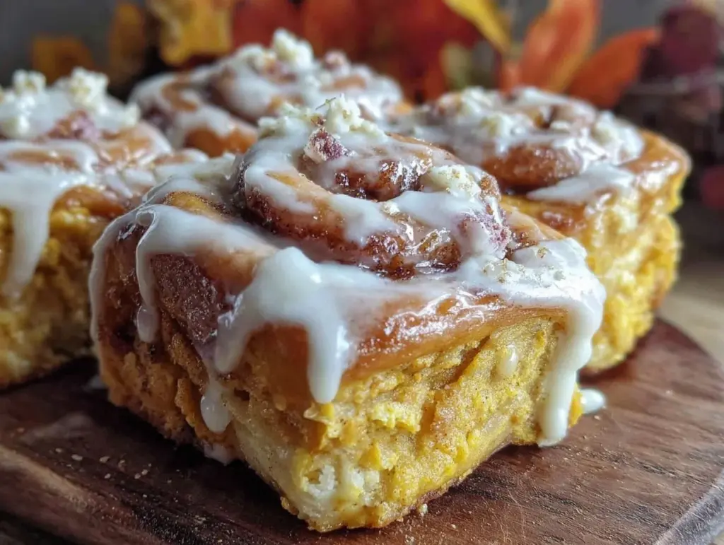 pumpkin cinnamon rolls - featured image