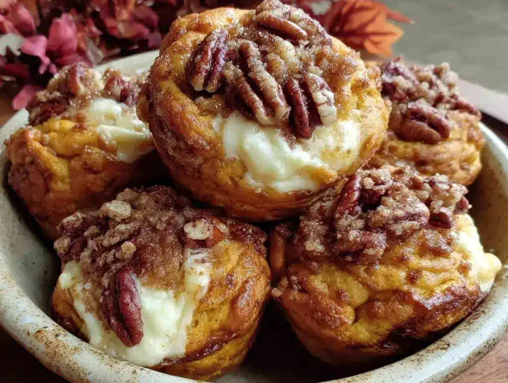 pumpkin cream cheese swirl muffins - featured image