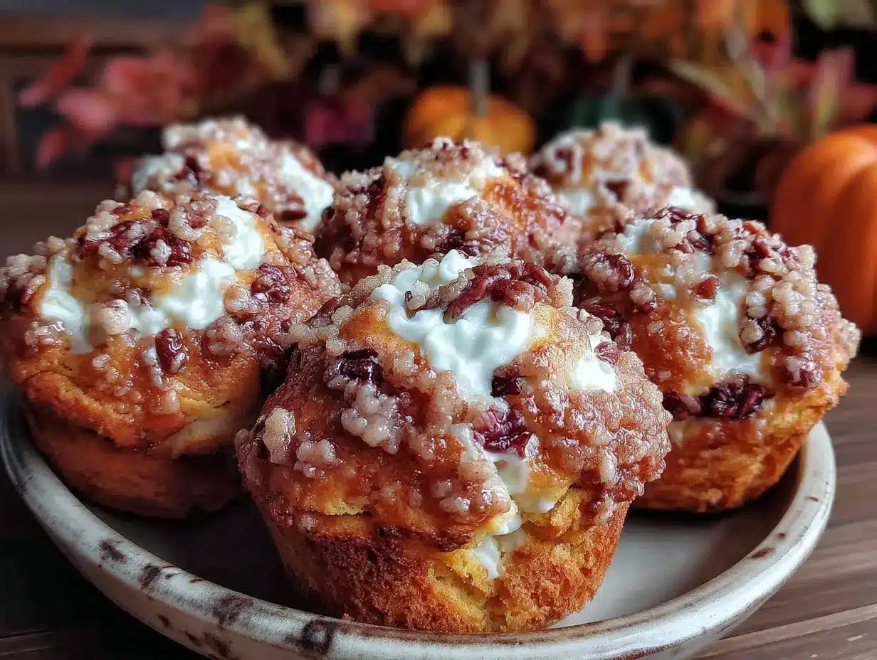 pumpkin cream cheese swirl muffins preparation steps