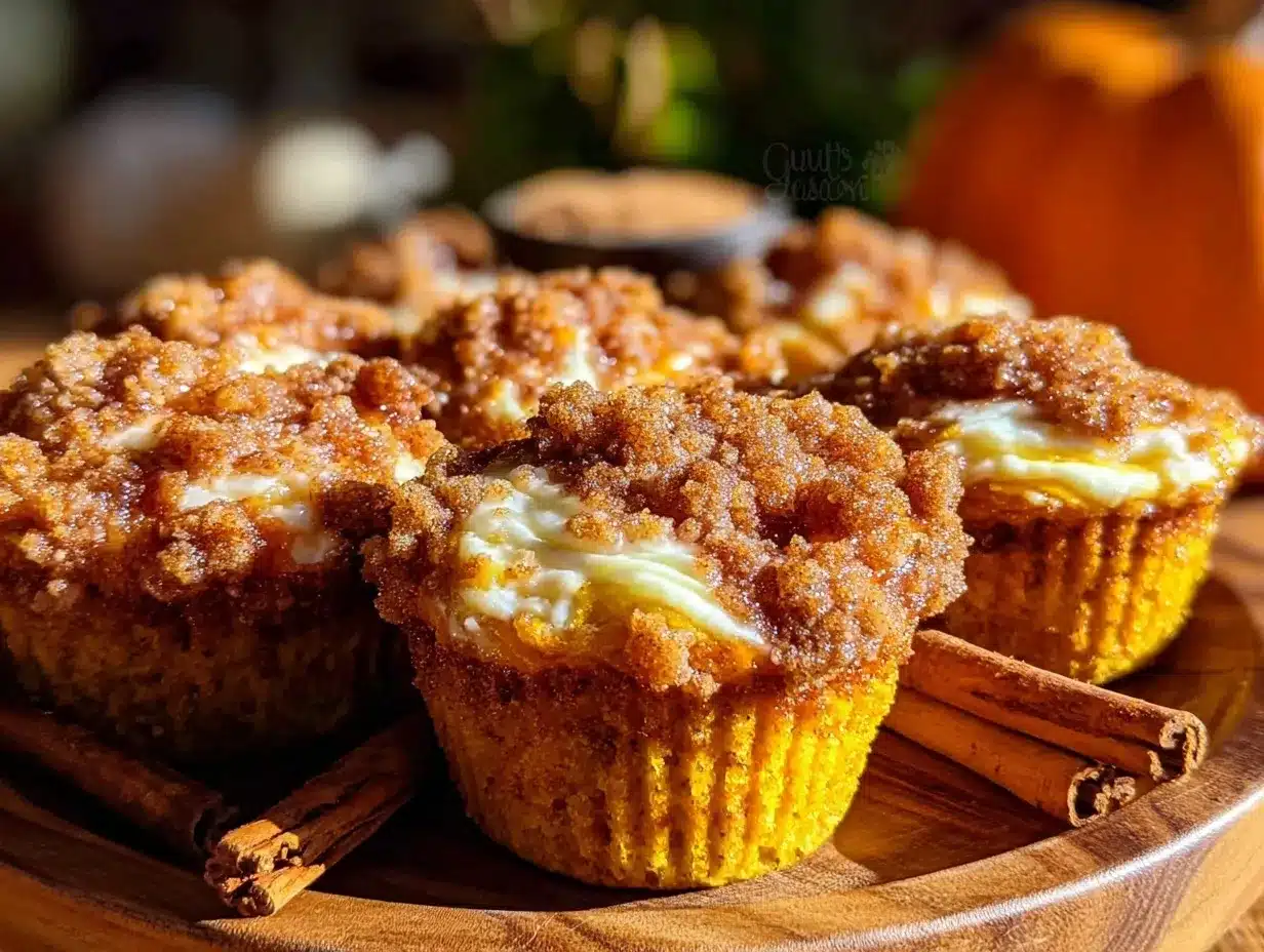 pumpkin cream cheese swirl muffins preparation steps
