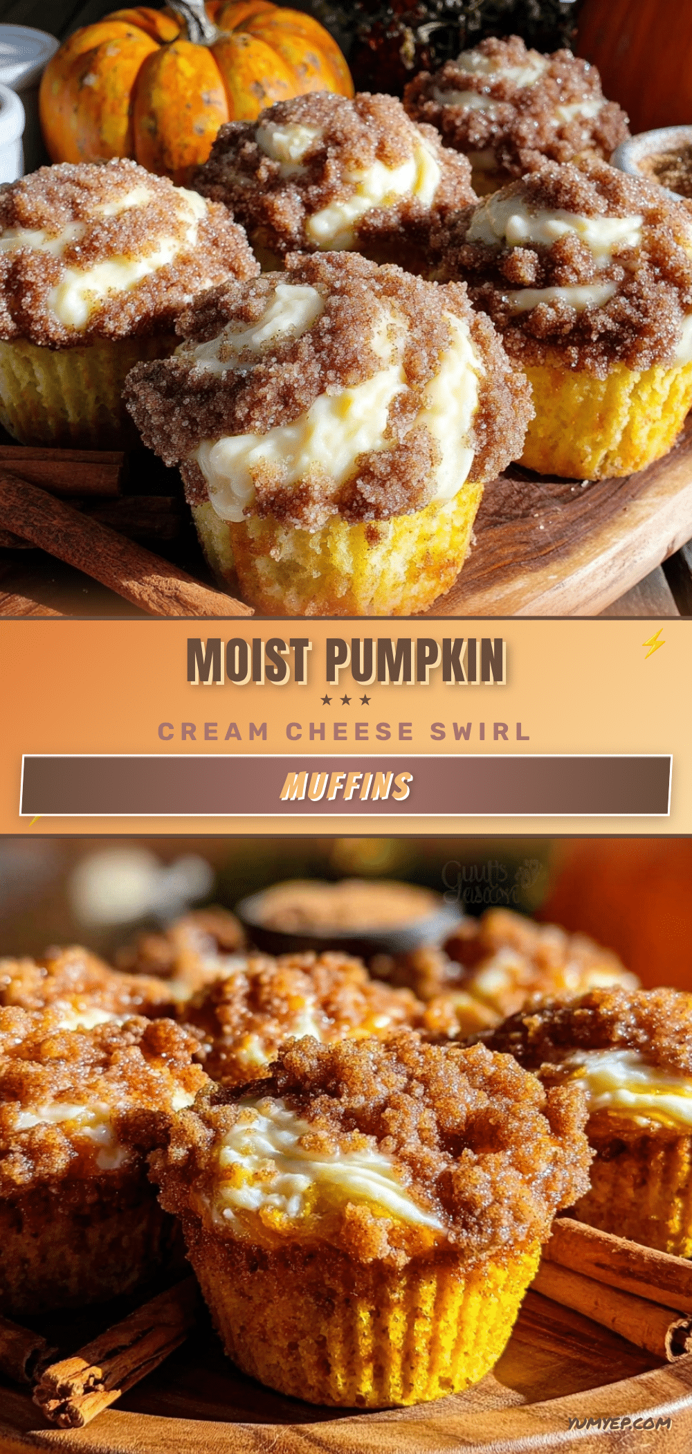 pumpkin cream cheese swirl muffins recipe