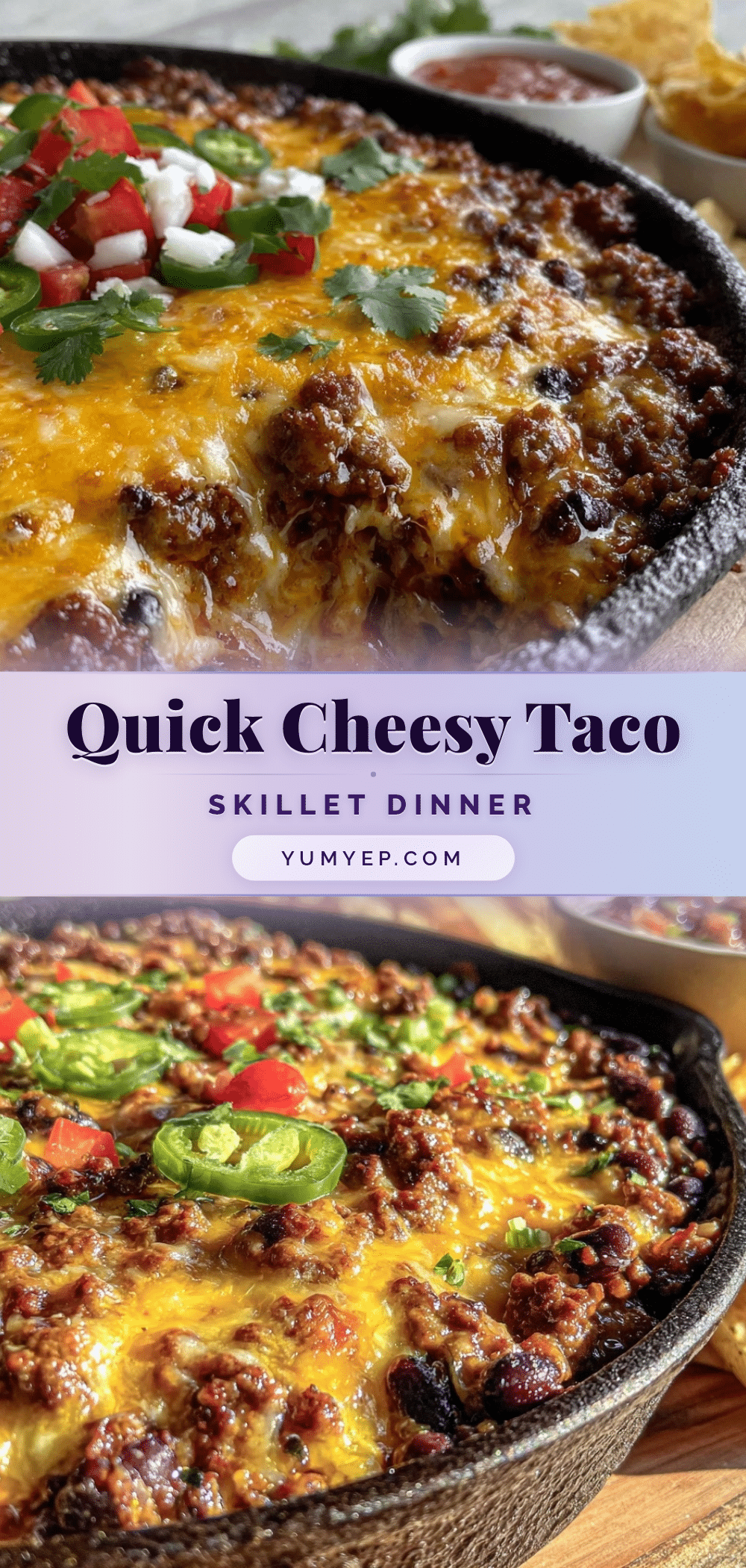 quick cheesy taco skillet dinner recipe