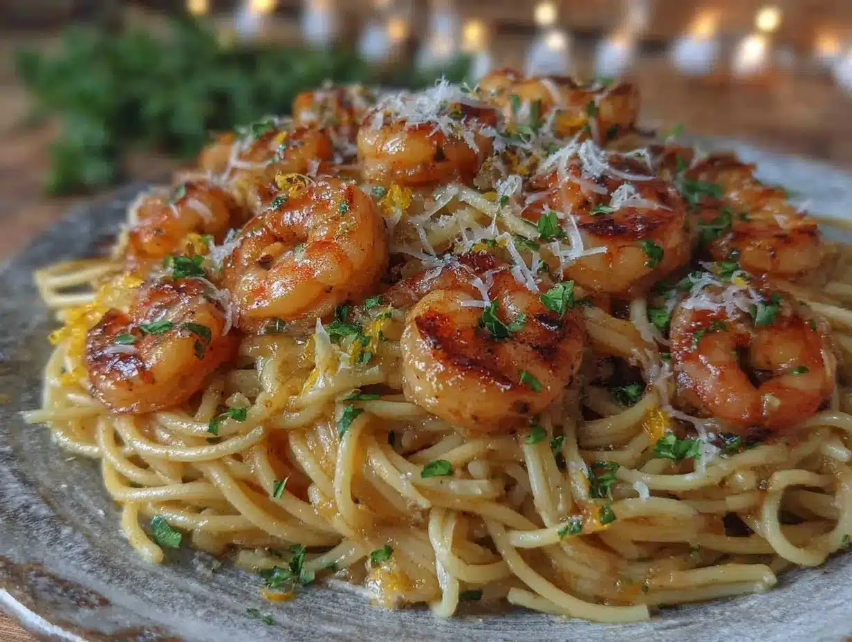 quick garlic butter shrimp pasta preparation steps