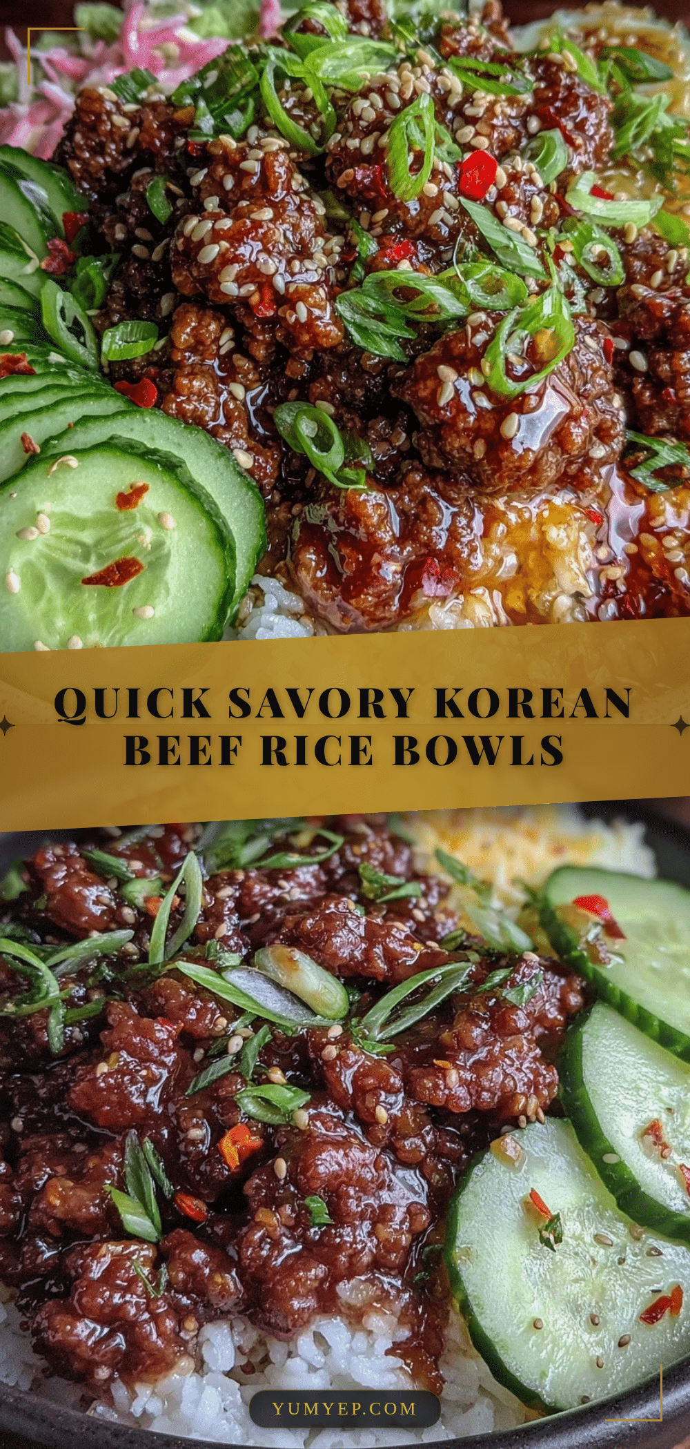 quick savory korean ground beef rice bowls recipe