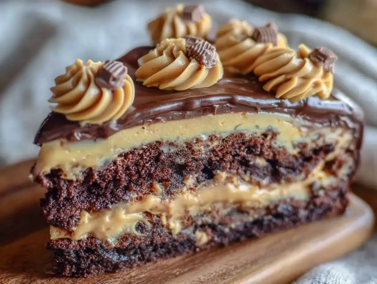 reeses peanut butter football cake preparation steps