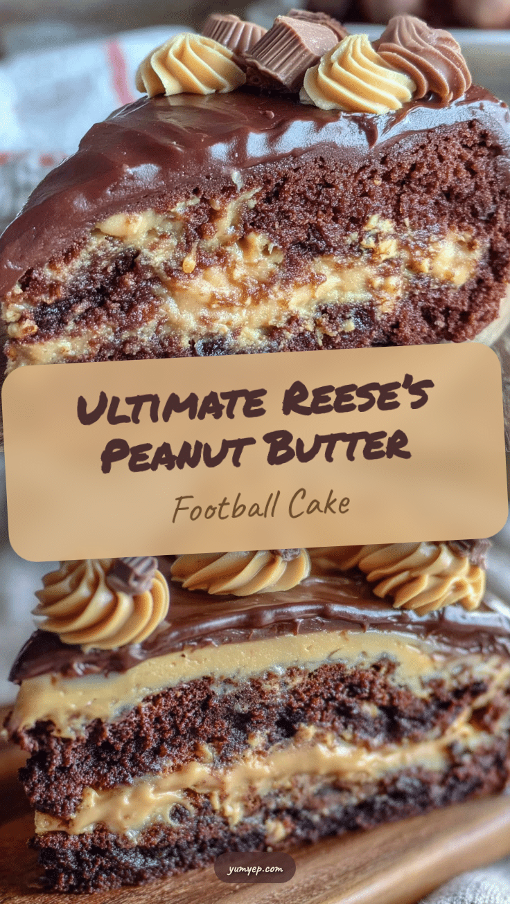 reeses peanut butter football cake recipe