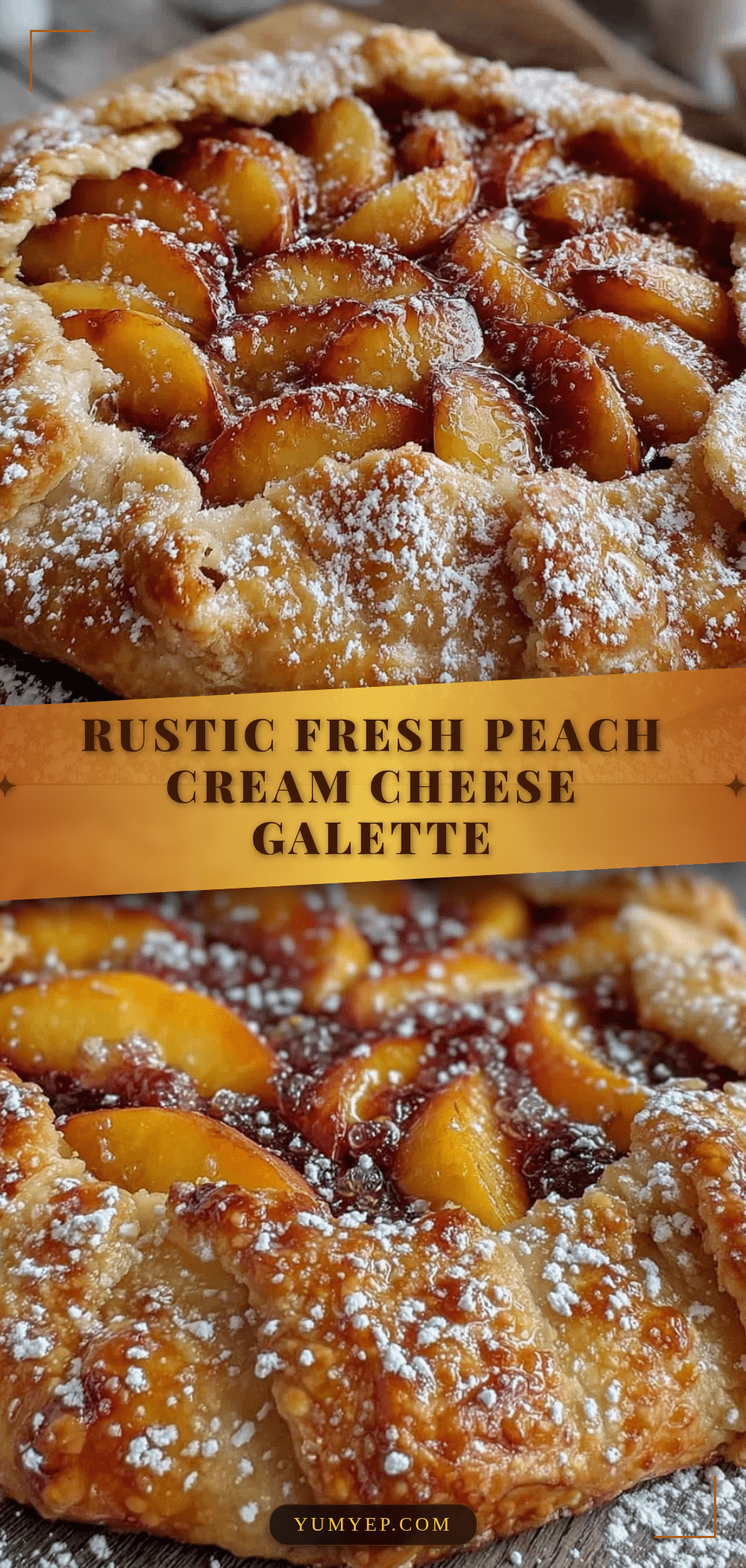 rustic fresh peach cream cheese galette recipe
